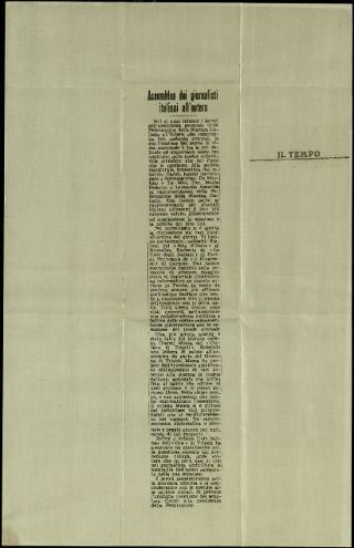 L'Assemblea generale della Federazione della stampa italiana all'estero a Roma dell'8-11 gennaio 1958