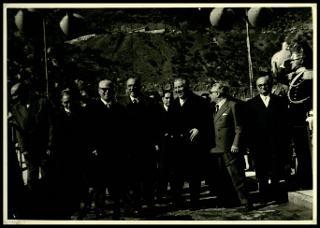 Giovanni Gronchi visita la diga sul Medio Flumendosa