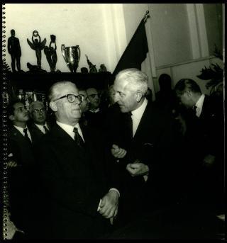 Giovanni Gronchi visita San Paolo del Brasile