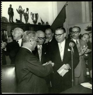 Giovanni Gronchi visita San Paolo del Brasile