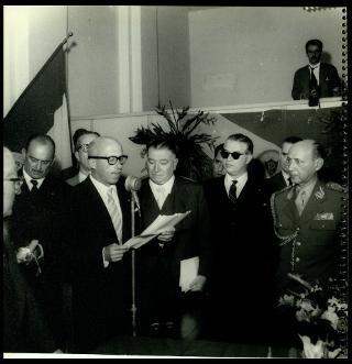 Giovanni Gronchi visita San Paolo del Brasile