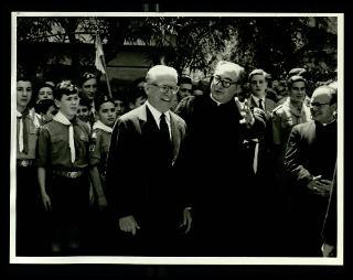 Giovanni Gronchi visita a Roma il Collegio San Gabriele