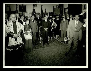 Giovanni Gronchi visita a Roma il Collegio San Gabriele