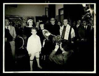 Giovanni Gronchi visita a Roma il Collegio San Gabriele