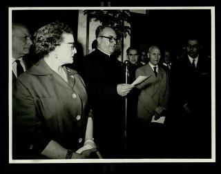 Giovanni Gronchi visita a Roma il Collegio San Gabriele