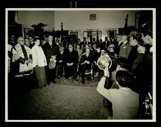 Giovanni Gronchi visita a Roma il Collegio San Gabriele