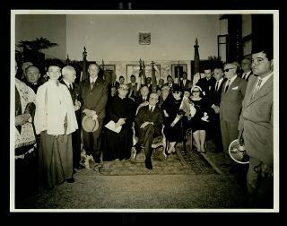 Giovanni Gronchi visita a Roma il Collegio San Gabriele