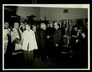 Giovanni Gronchi visita a Roma il Collegio San Gabriele