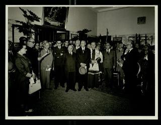 Giovanni Gronchi visita a Roma il Collegio San Gabriele