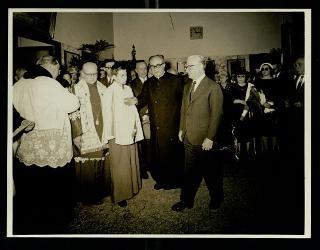 Giovanni Gronchi visita a Roma il Collegio San Gabriele