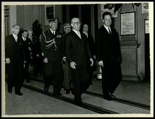 Giovanni Gronchi visita la città di Cremona