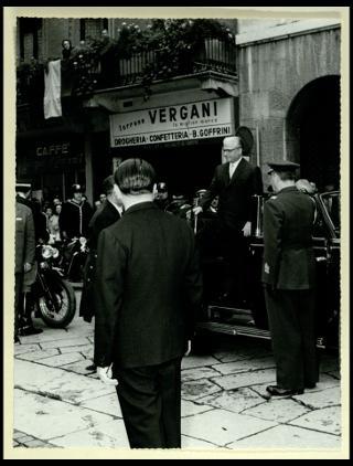 Giovanni Gronchi visita la città di Cremona