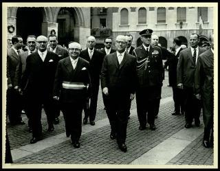 Giovanni Gronchi visita la città di Cremona