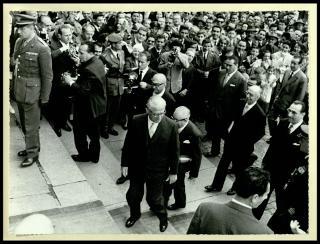 Giovanni Gronchi visita la città di Cremona