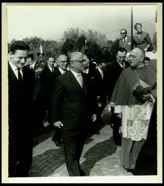 Giovanni Gronchi visita la città di Cremona