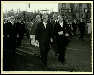 Giovanni Gronchi visita la città di Cremona
