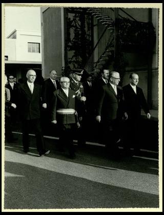 Giovanni Gronchi visita la città di Cremona