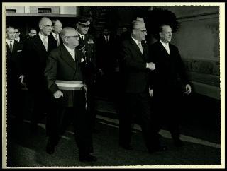 Giovanni Gronchi visita la città di Cremona