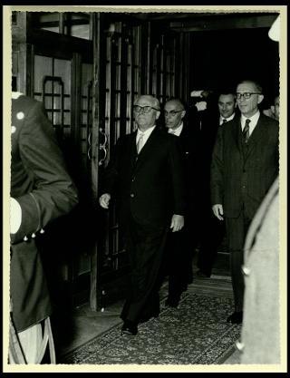Giovanni Gronchi visita la città di Cremona