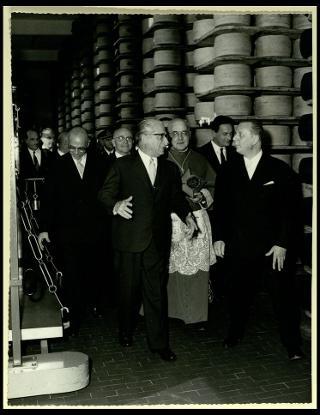 Giovanni Gronchi visita la città di Cremona