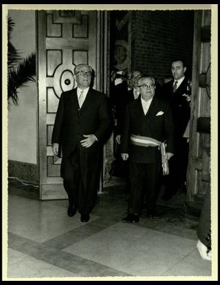 Giovanni Gronchi visita la città di Cremona