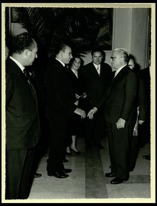 Giovanni Gronchi visita la città di Cremona