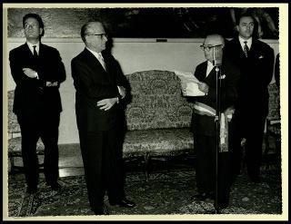 Giovanni Gronchi visita la città di Cremona