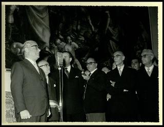 Giovanni Gronchi visita la città di Cremona