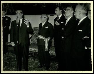 Giovanni Gronchi visita la città di Cremona