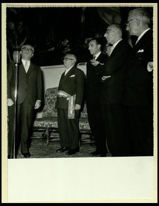 Giovanni Gronchi visita la città di Cremona