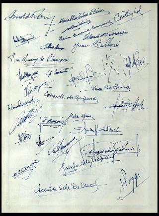 Giovanni Gronchi visita il "Club atletico provincial de Rosario" in Argentina nel febbraio 1961