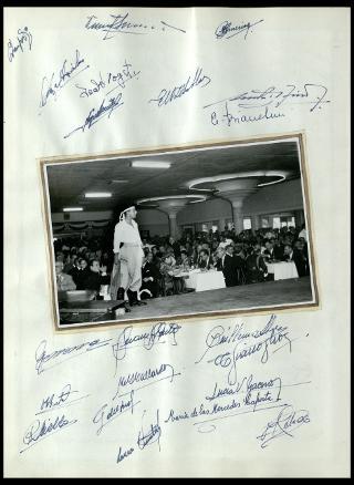 Giovanni Gronchi visita il "Club atletico provincial de Rosario" in Argentina nel febbraio 1961