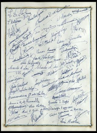 Giovanni Gronchi visita il "Club atletico provincial de Rosario" in Argentina nel febbraio 1961