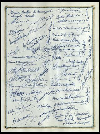 Giovanni Gronchi visita il "Club atletico provincial de Rosario" in Argentina nel febbraio 1961