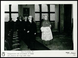 Giovanni Gronchi all'inaugurazione del monumento ai caduti a Parma