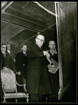 Giovanni Gronchi visita Cagliari