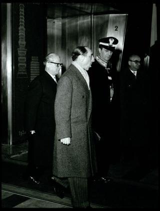 Il Presidente della Repubblica Giovanni Gronchi visita Milano