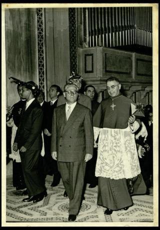 Giovanni Gronchi a Monreale visita il Duomo