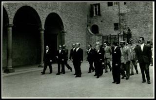 Il Presidente della Repubblica Giovanni Gronchi visita Siena