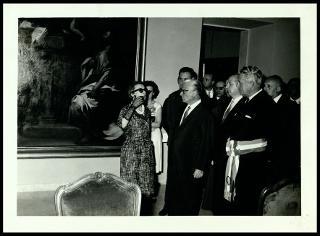 Il Presidente della Repubblica Giovanni Gronchi a Genova inaugura il nuovo "Palazzo Rosso"