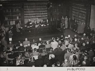 Intervento del Presidente della Repubblica Luigi Einaudi alla cerimonia inaugurale della Sala e della Mostra Manzoniana nella Biblioteca Nazionale di Brera (Milano)