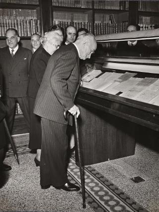 Intervento del Presidente della Repubblica Luigi Einaudi alla cerimonia inaugurale della Sala e della Mostra Manzoniana nella Biblioteca Nazionale di Brera (Milano)