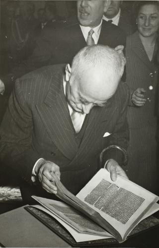 Visita del Presidente della Repubblica Luigi Einaudi a Vercelli