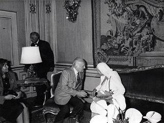Incontro del Presidente della Repubblica Oscar Luigi Scalfaro con Madre Teresa di Calcutta