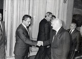 Incontro del Presidente della Repubblica Oscar Luigi Scalfaro con una rappresentanza dell'Unione industriali di Torino