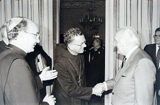 Incontro del  Presidente della Repubblica Oscar Luigi Scalfaro con  gli Abati Presidi delle Congregazioni Benedettine del mondo