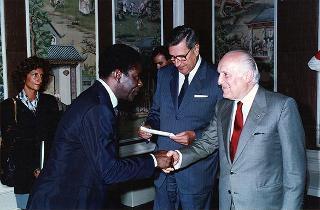 Incontro del  Presidente della Repubblica Oscar Luigi Scalfaro con il Presidente della Guinea Equatoriale Teodoro Obiang Nguema Mbasogo