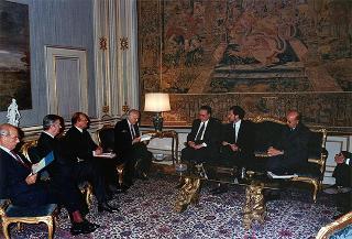 Incontro del Presidente della Repubblica Oscar Luigi Scalfaro con Enrique Krauss, Ministro dell'interno del Cile