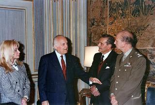 Incontro del Presidente della Repubblica Oscar Luigi Scalfaro con una delegazione dell'Associazione Nazionale Commissariato Militare