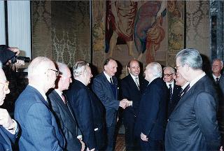 Incontro del Presidente della Repubblica Oscar Luigi Scalfaro con i componenti il Consiglio Nazionale ed i Consoli Provinciali della Federazione dei Maestri del Lavoro d'Italia